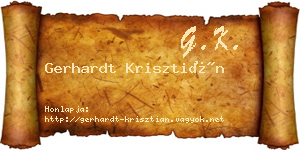 Gerhardt Krisztián névjegykártya